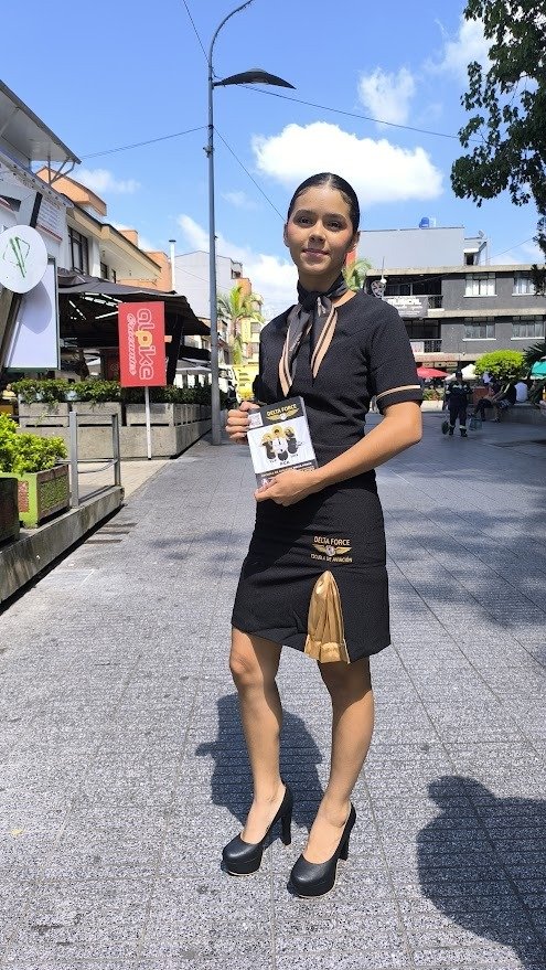 Smile, Waist, Uniform, Day Dress, High heels, Person, Shoe, Dress — Campañas Pereira Manizales Armenia | Focus Modelos ABTL Agencia BTL Eje Cafetero
